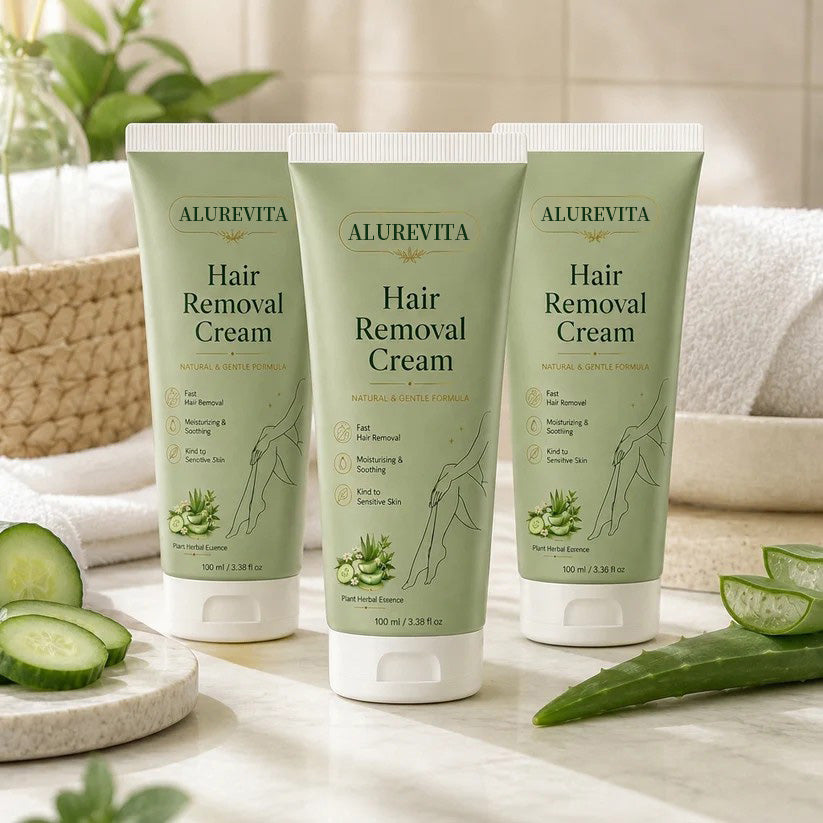 Alurevita™ Natural Gentle Hair Removal Cream | For Women & Men, Sensitive Skin