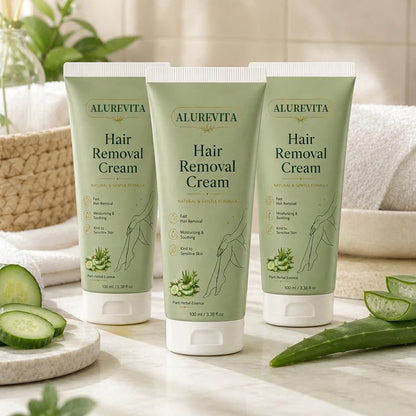 Alurevita™ Natural Gentle Hair Removal Cream | For Women & Men, Sensitive Skin