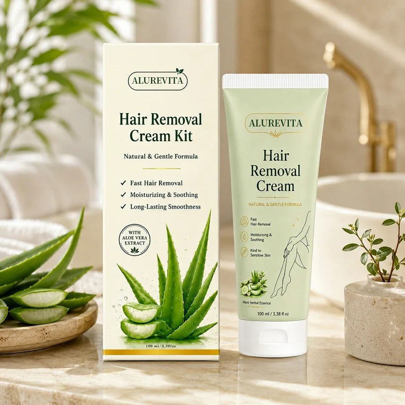 Alurevita™ Natural Gentle Hair Removal Cream | For Women & Men, Sensitive Skin