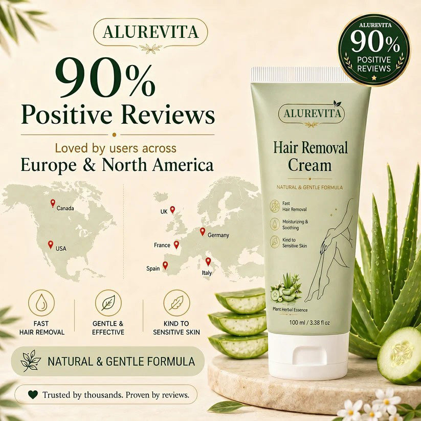 Alurevita™ Natural Gentle Hair Removal Cream | For Women & Men, Sensitive Skin