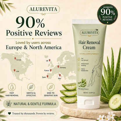 Alurevita™ Natural Gentle Hair Removal Cream | For Women & Men, Sensitive Skin