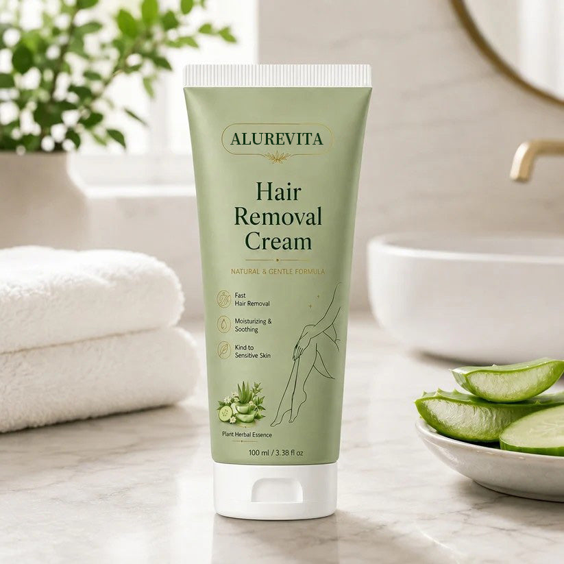 Alurevita™ Natural Gentle Hair Removal Cream | For Women & Men, Sensitive Skin