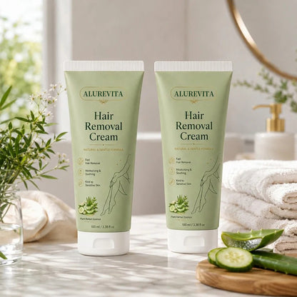 Alurevita™ Natural Gentle Hair Removal Cream | For Women & Men, Sensitive Skin